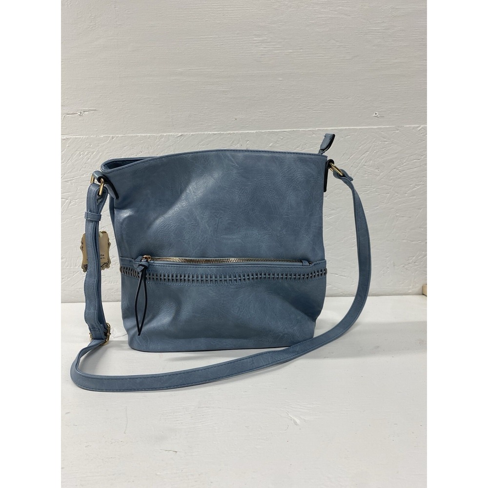 ALYSSA Los Angeles/New York,‎ Vegan Women's Light Blue Hand. Bag/Purse, NWT